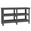 vidaXL Banc de lucru, gri, 142,5x50x80 cm, lemn masiv pin