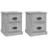 vidaXL Noptiere, 2 buc, gri beton, 39x39x47,5 cm, lemn prelucrat
