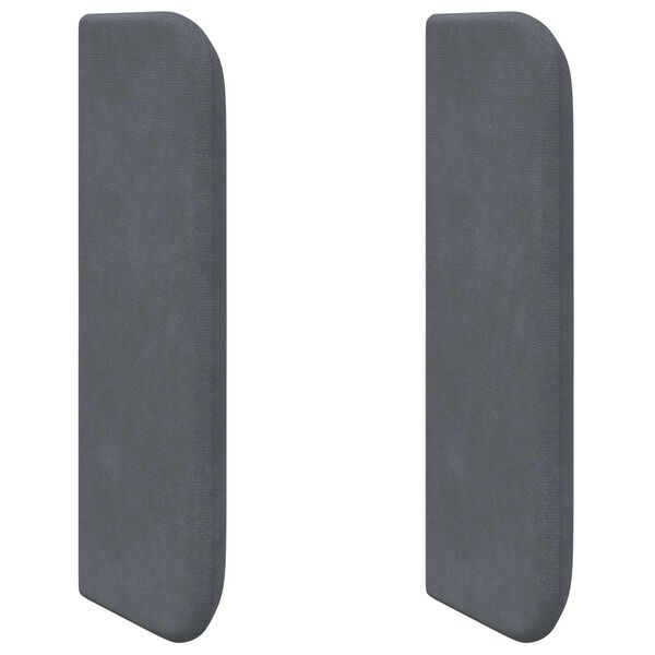 vidaXL Ureche pentru Tăblie Gri 40,5 x 40,5 x 4 cm Catifea