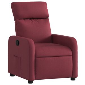 vidaXL Fotoliu rabatabil, roșu vin, material textil