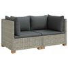 vidaXL 2 buc. Set de lounge din ratan cu perne GENDT Ratan Natural