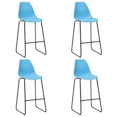 vidaXL Set mobilier de bar, 5 piese, albastru, plastic