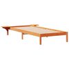 vidaXL Cadru de pat cu mese laterale Maroniu cerat 100 x 210 cm