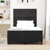 vidaXL Pat cu arcuri cu headboard Negru 120 x 190 cm Catifea