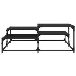 vidaXL Masă de cafea Stejar Negru 107 x 107 x 40 cm Lemn prelucrat