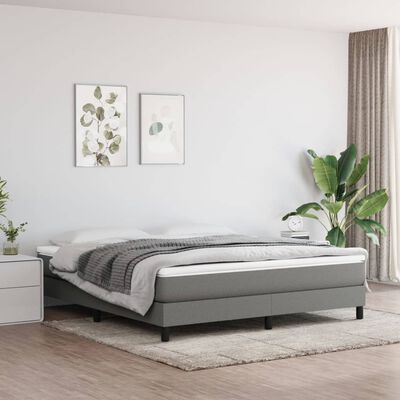 vidaXL Cadru de pat, gri închis, 180 x 200 cm, material textil