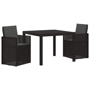 vidaXL Set de masă pentru grădină 3 buc. Antracit PP