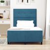 vidaXL Pat cu arcuri cu headboard Albastru &icirc;nchis 120 x 190 cm Catifea