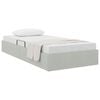 vidaXL Pat cu storage cu saltea Gri deschis 100 x 203 cm Catifea