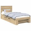 vidaXL Cadru de pat Stejar Sonoma 90 x 200 cm Lemn prelucrat