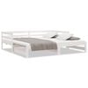 vidaXL Pat extensibil de zi, alb, 2x(90x200) cm, lemn masiv de pin