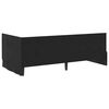 vidaXL Cadru de pat colțar cu saltea cu headboard 2 pcs Negru Catifea