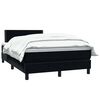vidaXL Pat box spring cu saltea, negru, 120x220 cm, catifea