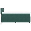 vidaXL Pat box spring cu saltea, verde &icirc;nchis, 90x200 cm, catifea