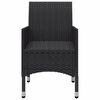 vidaXL Set mobilier de grădină, 5 piese, negru