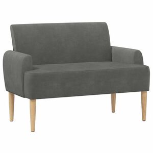 vidaXL Canapea cu capitonaj butonat Gri &icirc;nchis 116 x 67 x 81 cm