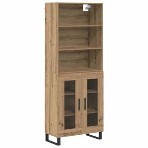 vidaXL Bufet 2 pcs Stejar Artizanal Lemn compozit