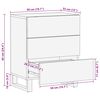 vidaXL Dulap de noapte castan 50 x 33 x 62 cm Lemn masiv de acacia