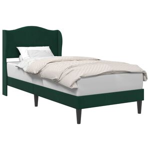 vidaXL Cadru de pat cu headboard Verde &icirc;nchis 80 x 200 cm Catifea