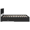 vidaXL Cadru de pat cu headboard Negru 150 x 200 cm Lemn compozit