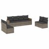 vidaXL Set canapele de grădină cu perne, 8 piese, gri, poliratan