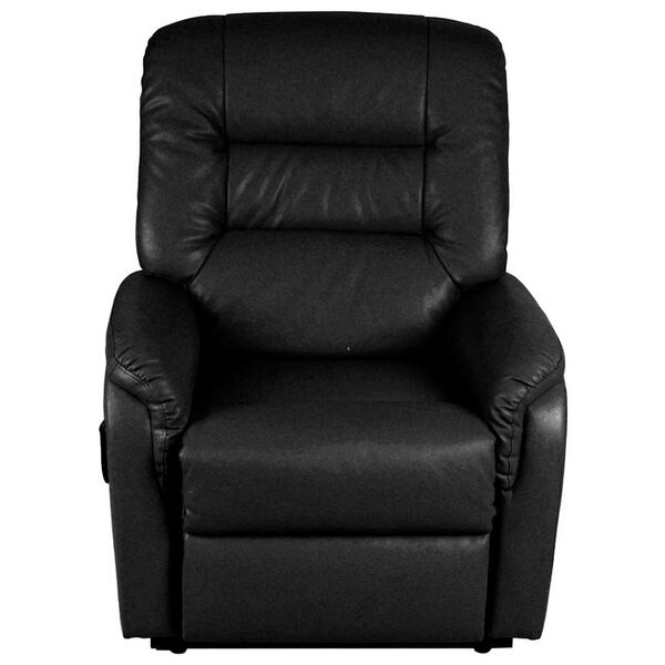 vidaXL Fotoliu TV rabatabil, negru, piele ecologică