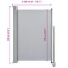 vidaXL Copertină laterală retractabilă de terasă, gri, 120 x 300 cm
