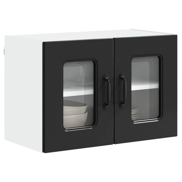 vidaXL Dulap de bucătărie Kalmar 2 pcs Negru 60 x 31 x 40 cm