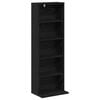 vidaXL Dulap pentru CD-uri Stejar Negru 33 x 23,5 x 97,5 cm