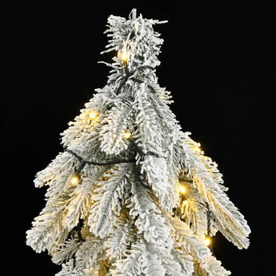 vidaXL Brad de Crăciun artificial cu 300 LED-uri/zăpadă pufoasă 180 cm