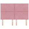 vidaXL Tăblie cap cu headboard Roz 160 cm Catifea