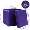 vidaXL Cutii depozitare cu capace 4 buc. violet, 32x32x32 cm, textil