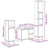 vidaXL Set de mobilier pentru baie 3 pcs Stejar Negru 30 x 30 x 190 cm
