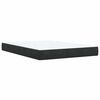vidaXL Pat box spring cu saltea, negru, 160x200 cm, catifea