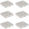vidaXL Capace st&acirc;lpi gard piramidă 6 buc. metal galvanizat 101x101 mm