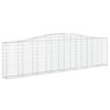 vidaXL Coșuri gabion arcuite 8 buc, 400x30x100/120 cm fier galvanizat