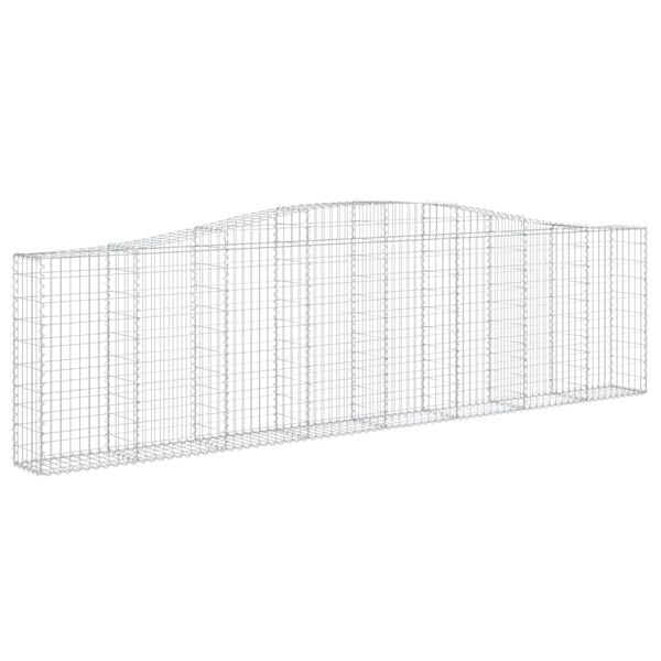 vidaXL Coșuri gabion arcuite 8 buc, 400x30x100/120 cm fier galvanizat