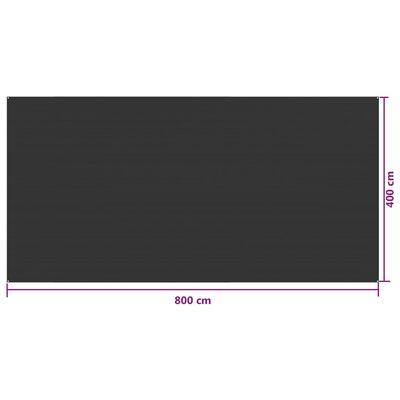 vidaXL Covor pentru cort, antracit, 400x800 cm, HDPE