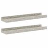 vidaXL Rafturi de perete, 2 buc., gri beton, 40x9x3 cm