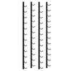 vidaXL Suporturi vin montate pe perete, 12 sticle, 2 buc, negru, fier