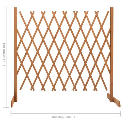 vidaXL Gard cu zăbrele de grădină, portocaliu, 180x100 cm, lemn brad