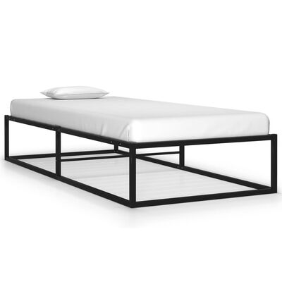 vidaXL Cadru de pat, negru, 100 x 200 cm, metal
