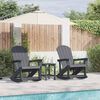 vidaXL Set de lounge pentru grădină 3 pcs Gri deschis HDPE