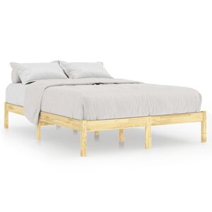 vidaXL Cadru de pat, 140x190 cm, lemn masiv de pin