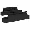 vidaXL Set de canapele pentru grădină 8 buc. Negru poliratan