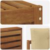 vidaXL Set de canapele de exterior cu pernă 5 pcs Natural și Bej