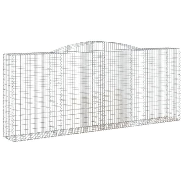 vidaXL Coșuri gabion arcuite 3 buc. 400x50x160/180 cm, fier galvanizat