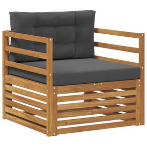 vidaXL Canapea de exterior Lemn de acacia solid și poliester