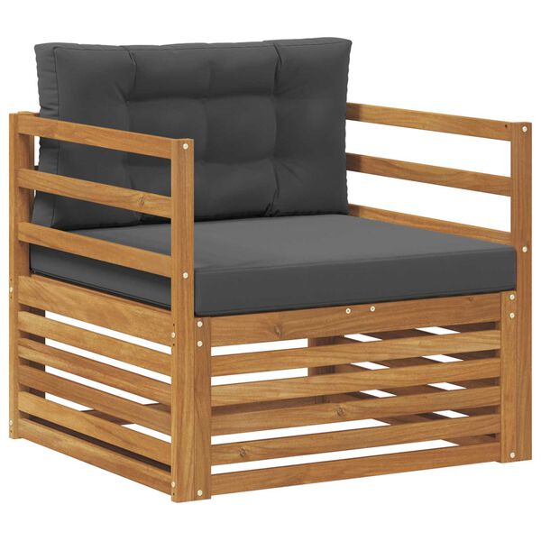 vidaXL Set de canapele de exterior Lemn de acacia solid și poliester