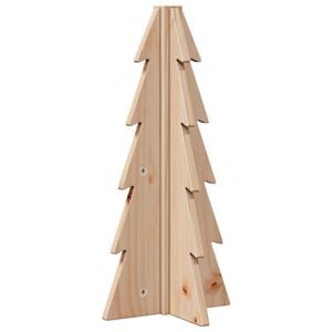 vidaXL Brad de Crăciun din lemn decorativ, 49 cm, lemn de pin masiv